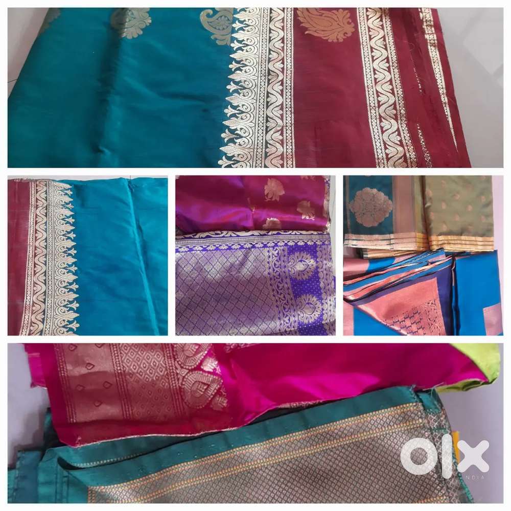 Pure silk sarees for sale.Deal face to face.phone number on picture.