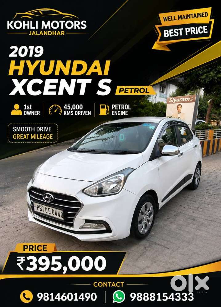 Hyundai Xcent 1.2 Vtvt S, 2019, Petrol