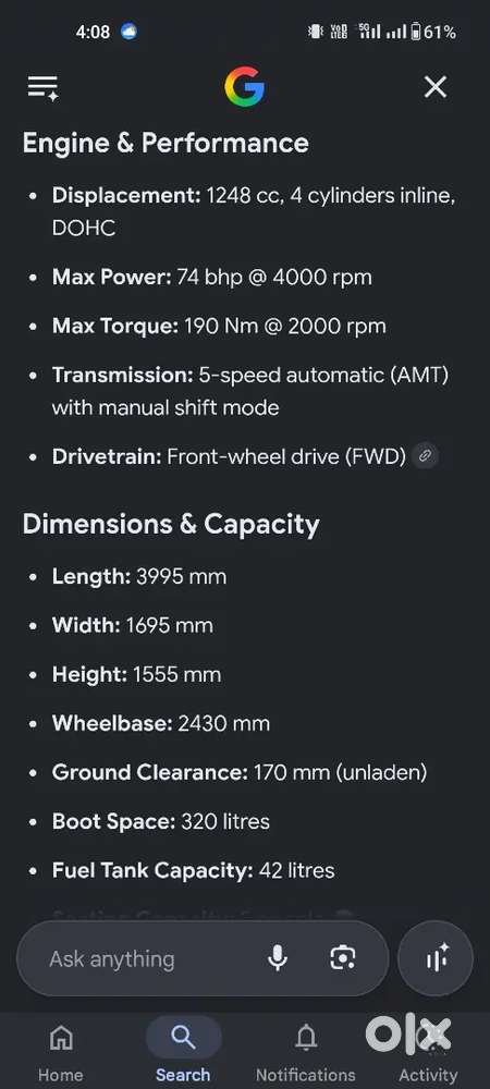 Maruti Suzuki Dzire 2016 Amt Diesel