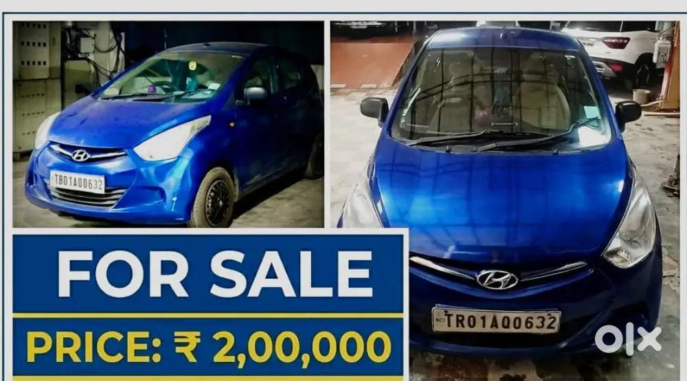 Eon Blue Couler Car In Very Good Condition