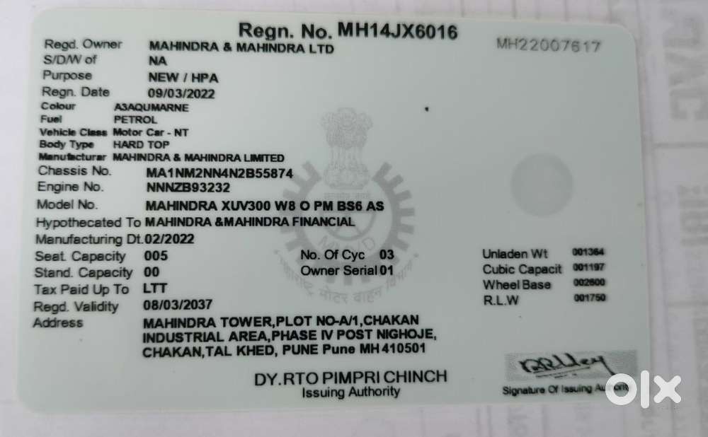 Mahindra Xuv300 1.2 W8 (o) Amt Petrol, 2022, Petrol