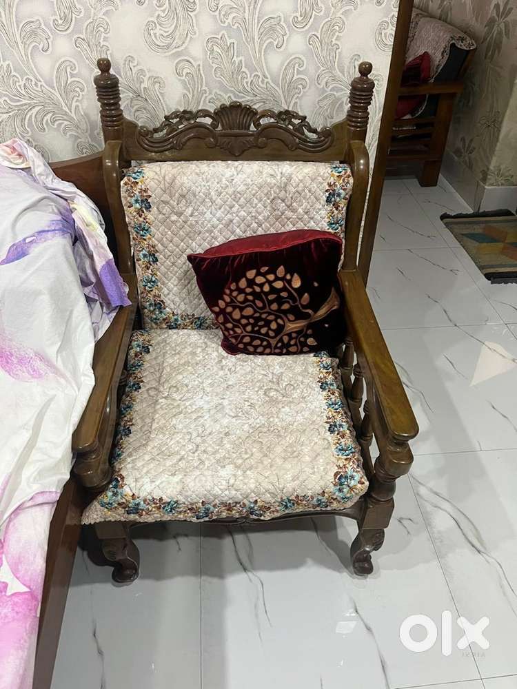 5 seater wooden sofa
