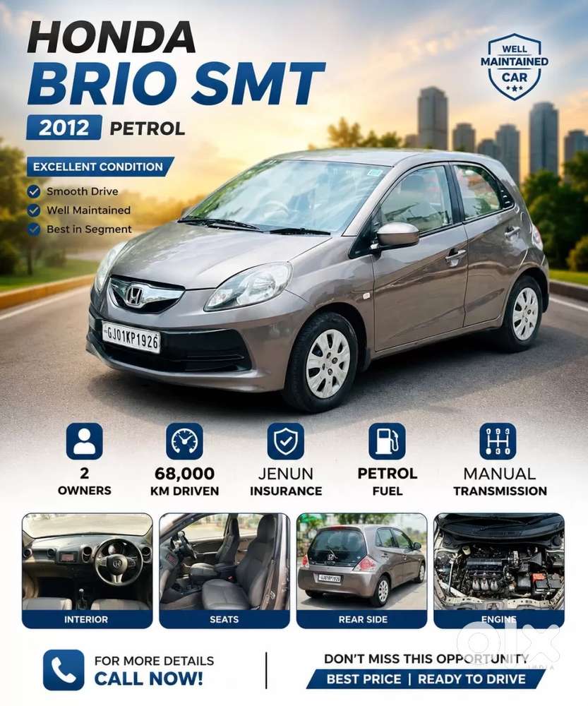 Honda Brio S (o) Mt, 2012, Petrol
