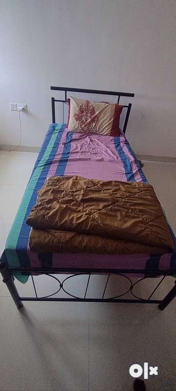Pepperfry Metal Cot and Wakefit Mattress Beds Wardrobes