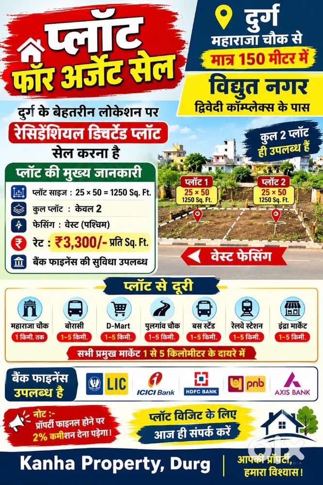 विद्युत नगर द्विवेदी कॉम्प्लेक्स के पास आवासीय डायवर्टेड प्लॉट उपलब्धh