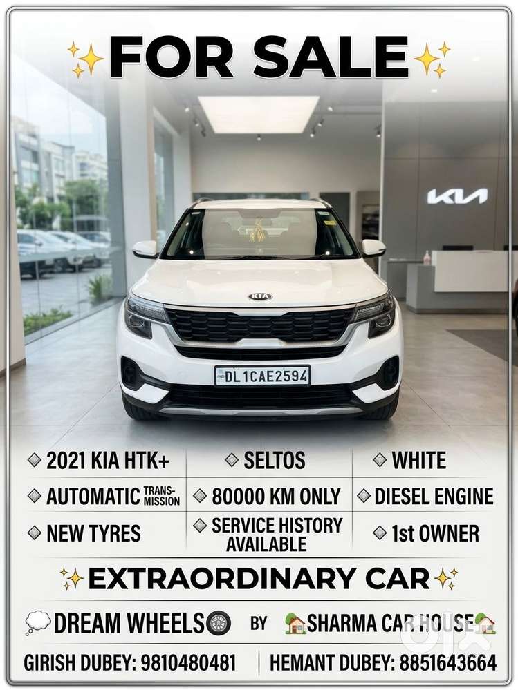 Kia Seltos Htk Plus At D, 2021, Diesel