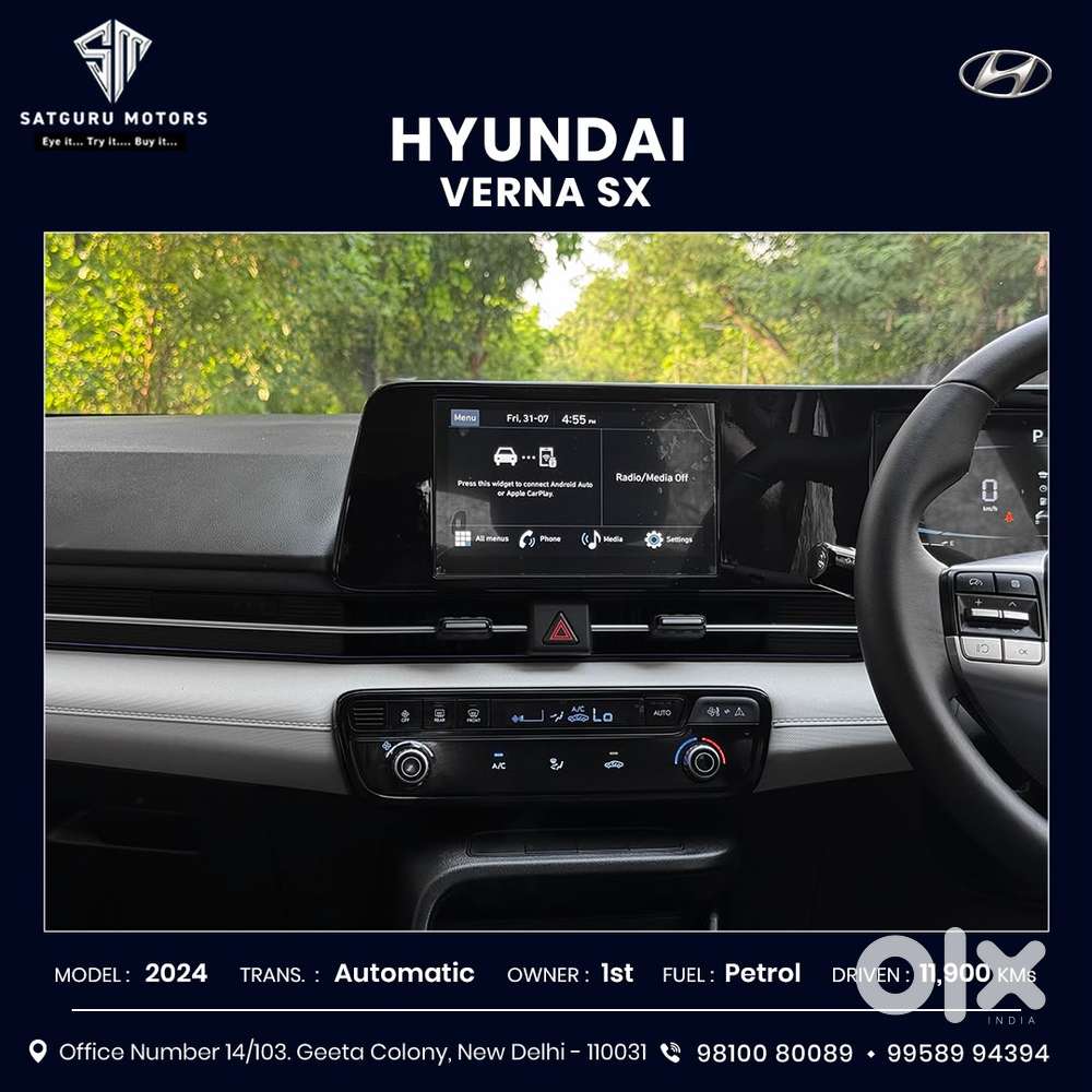 Hyundai Verna Sx 1.5 Petrol Ivt, 2024, Petrol