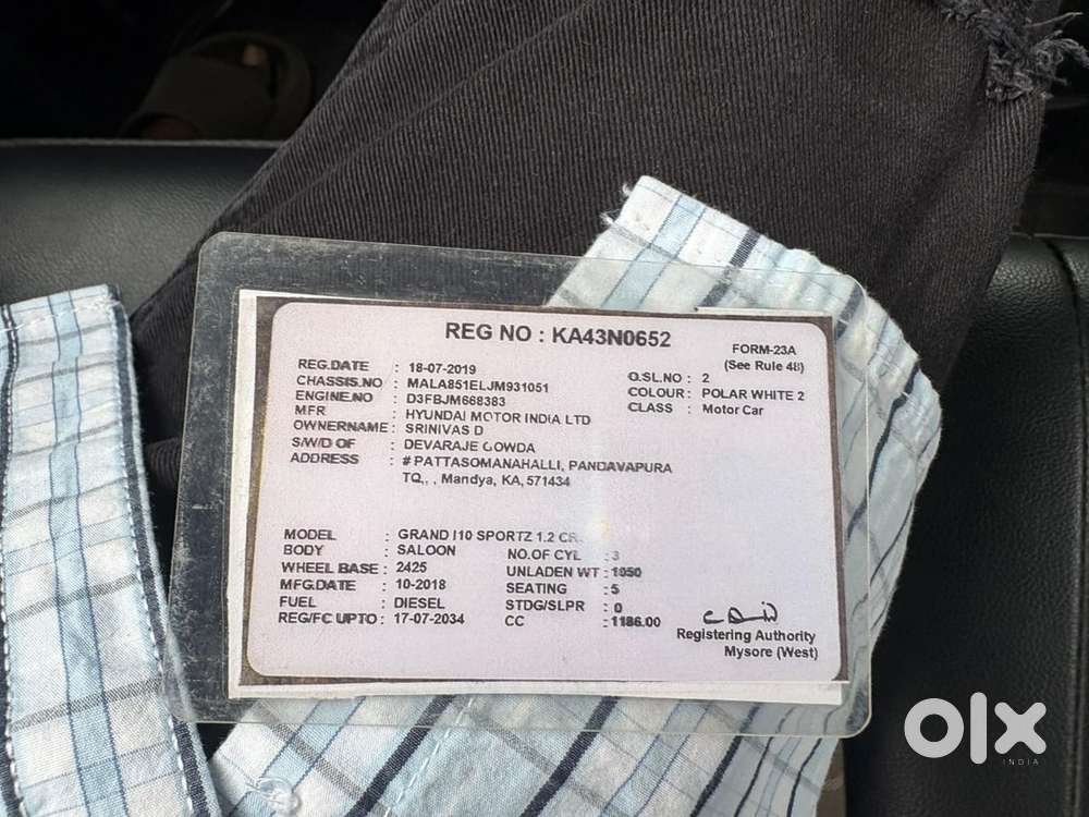 Hyundai I10 Sportz Diesel Manual 2019