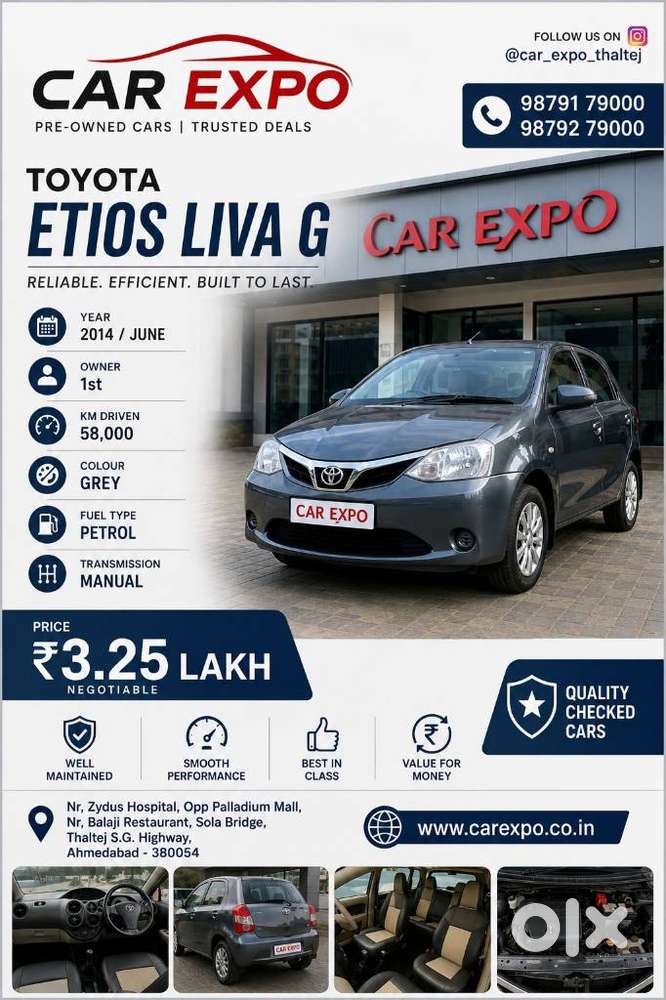 Toyota Etios Liva G, 2014, Diesel