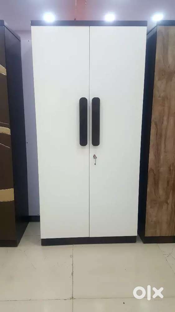 brand new 2 door wardrobe with white glossy finish at factory price