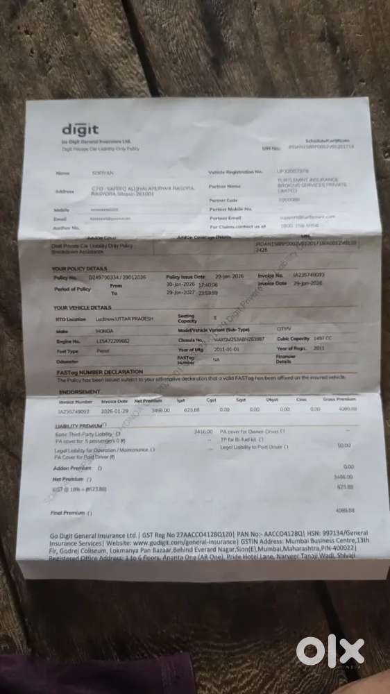 Honda City 2011 1.5 V  Mt