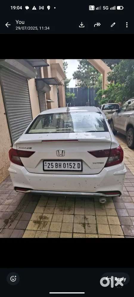 Honda Amaze Automatic White Colour ,in Showroom Condition Top Model ,