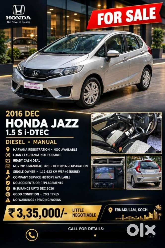Honda Jazz 1.5 S I Dtec, 2016, Diesel