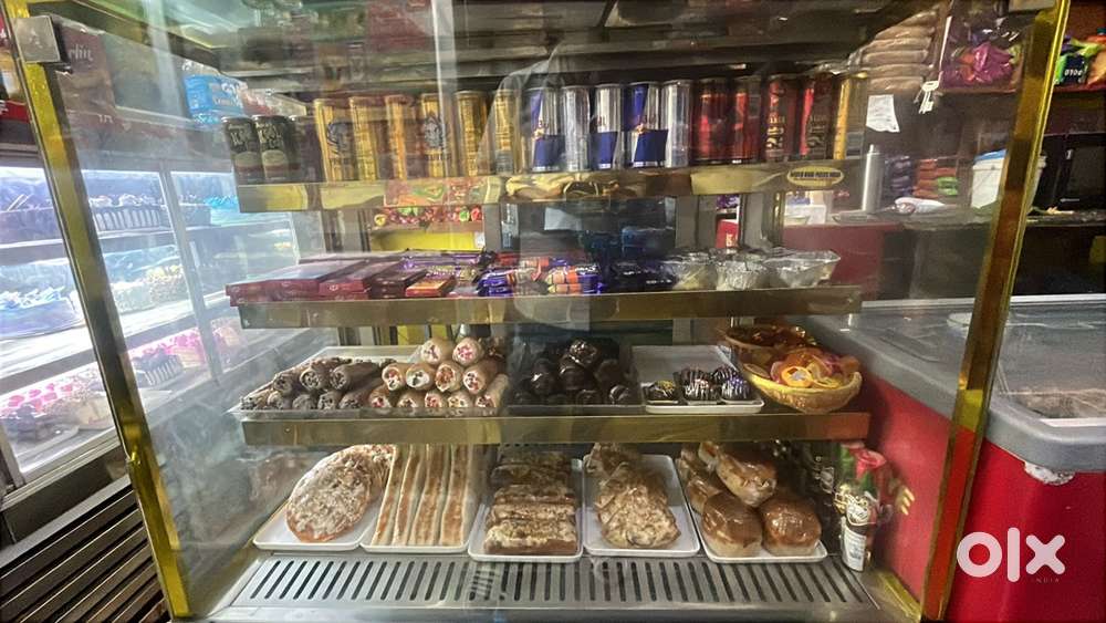 Cakes and desert display, Counter