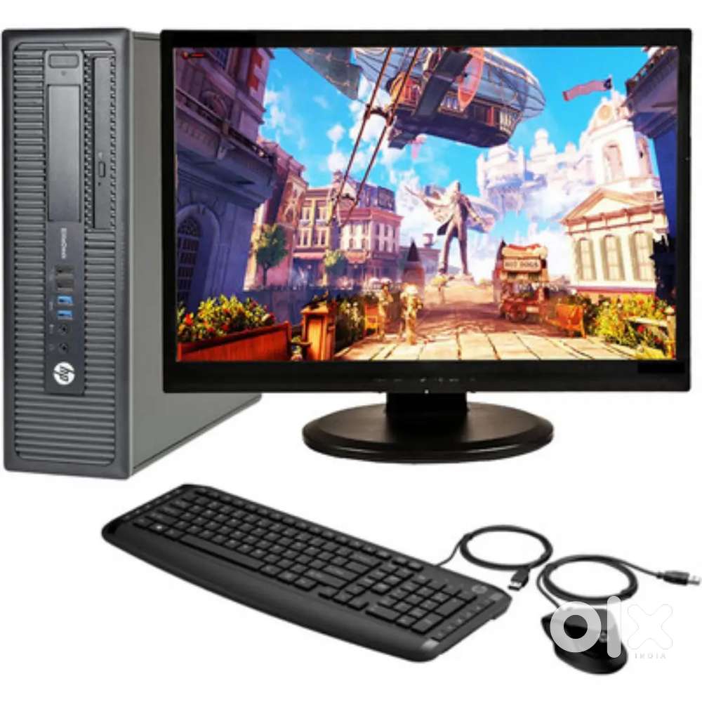 Hp ci5 computer set 8gb ram 128gb SSD 19 inch monitor only 10999/-