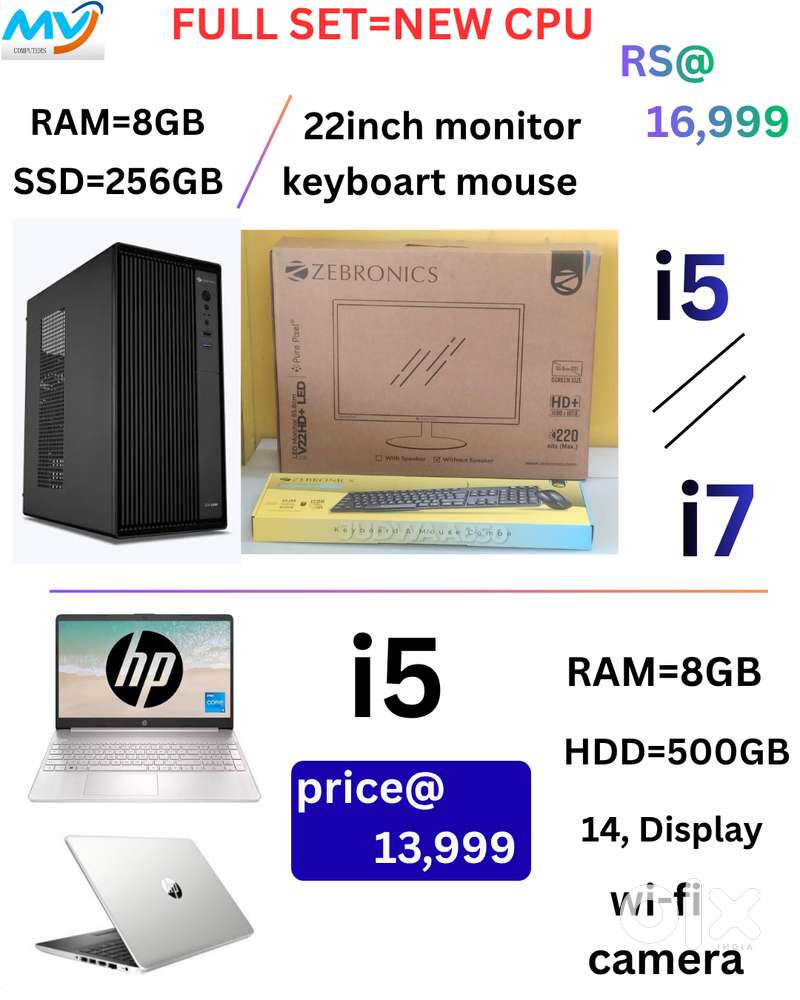 Office Desktop PC Dell i5 22 Monitor Included