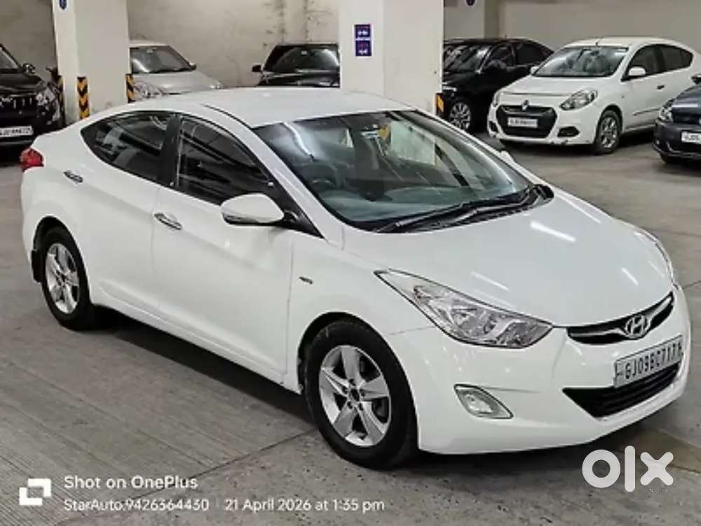 Hyundai Elantra 2013 White Colour Diesel Well Maintained