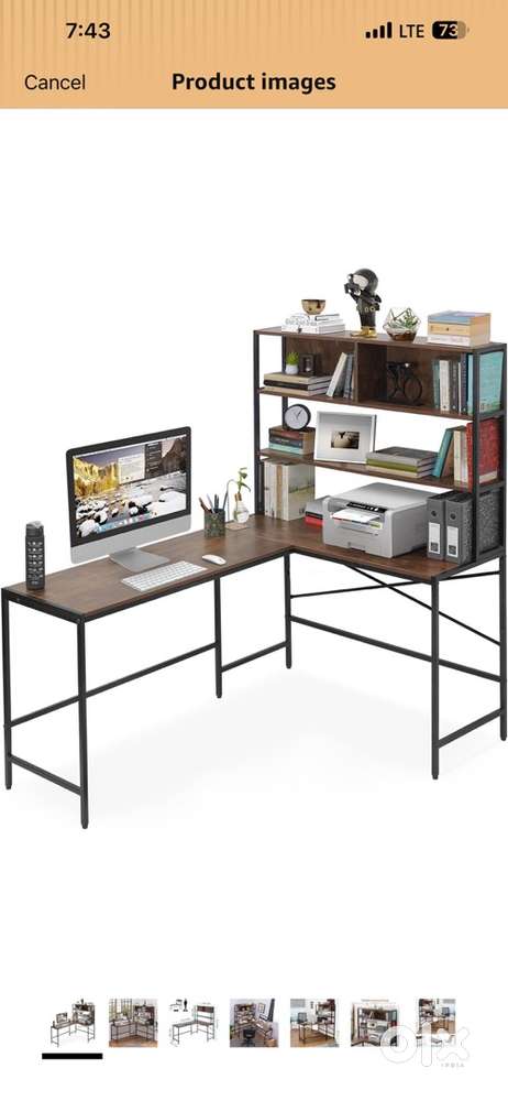 3 tier L shaped book shelf