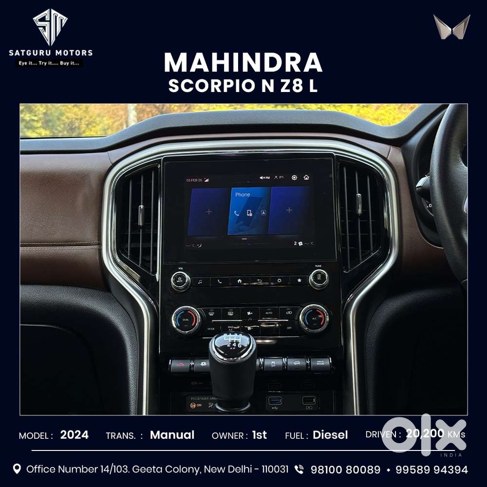 Mahindra Scorpio N Z8 L Diesel Mt 2wd 7 Str, 2024, Diesel