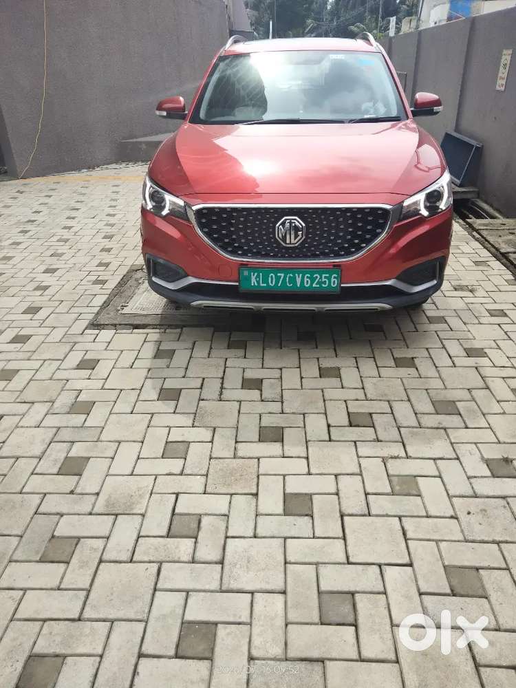 Electric Motor Car Mg Zsev Red Colour