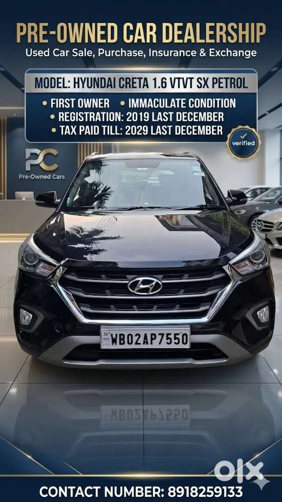 2019 Last December Registration Hyundai Creta 1.6 Vtvt Sx Petrol