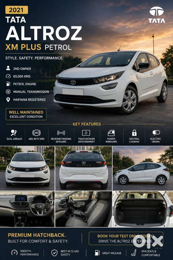 Tata Altroz 1.2 Xm Plus, 2021, Petrol