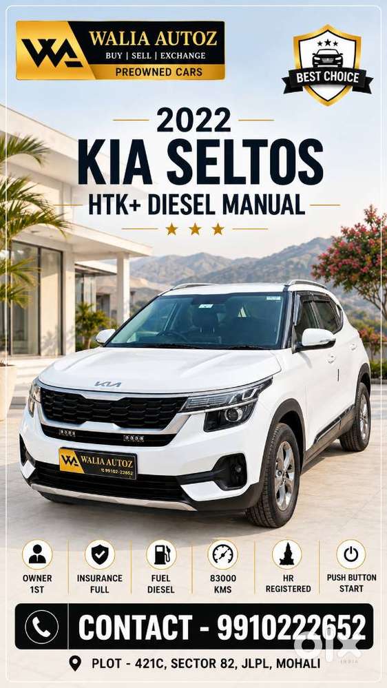 Kia Seltos Htk Plus D, 2022, Diesel