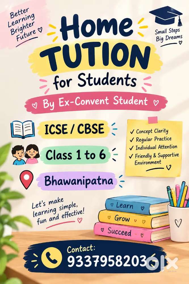 Tution for class 1 to 8