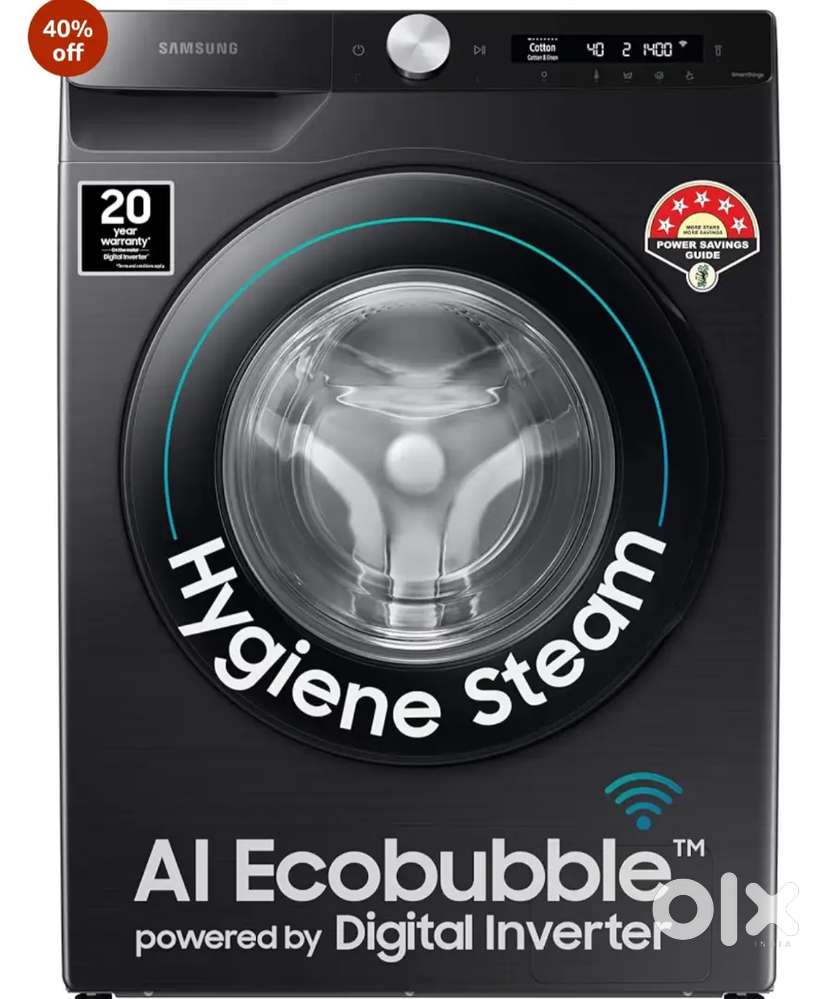 Samsung 12 kg, 5 star, Eco Bubble Technology, Al Control, Wi-Fi, Digit