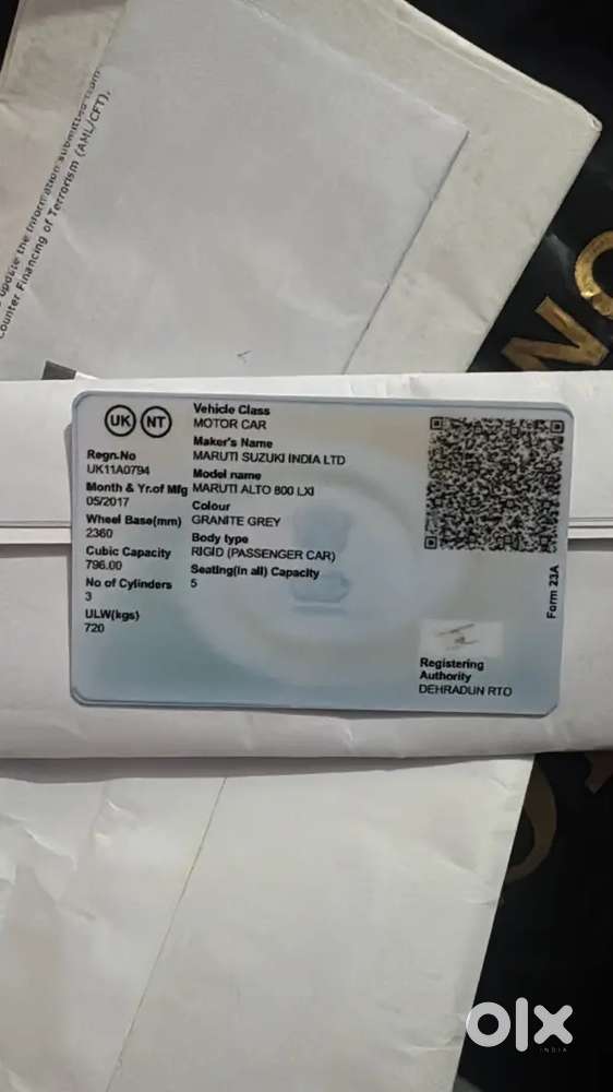 Alto 800 Dheradun Registered 2017 Model All Documents Complete