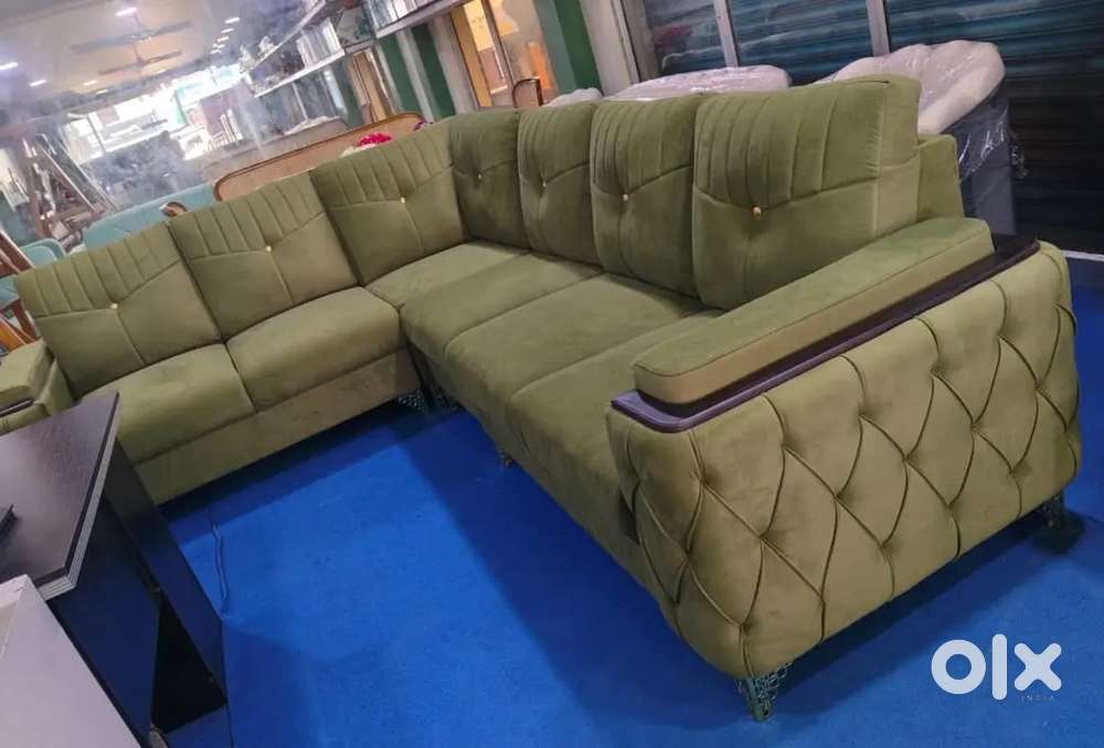L TYPE FIBREBAG SOFA SET WITH WODDEN PLANKS