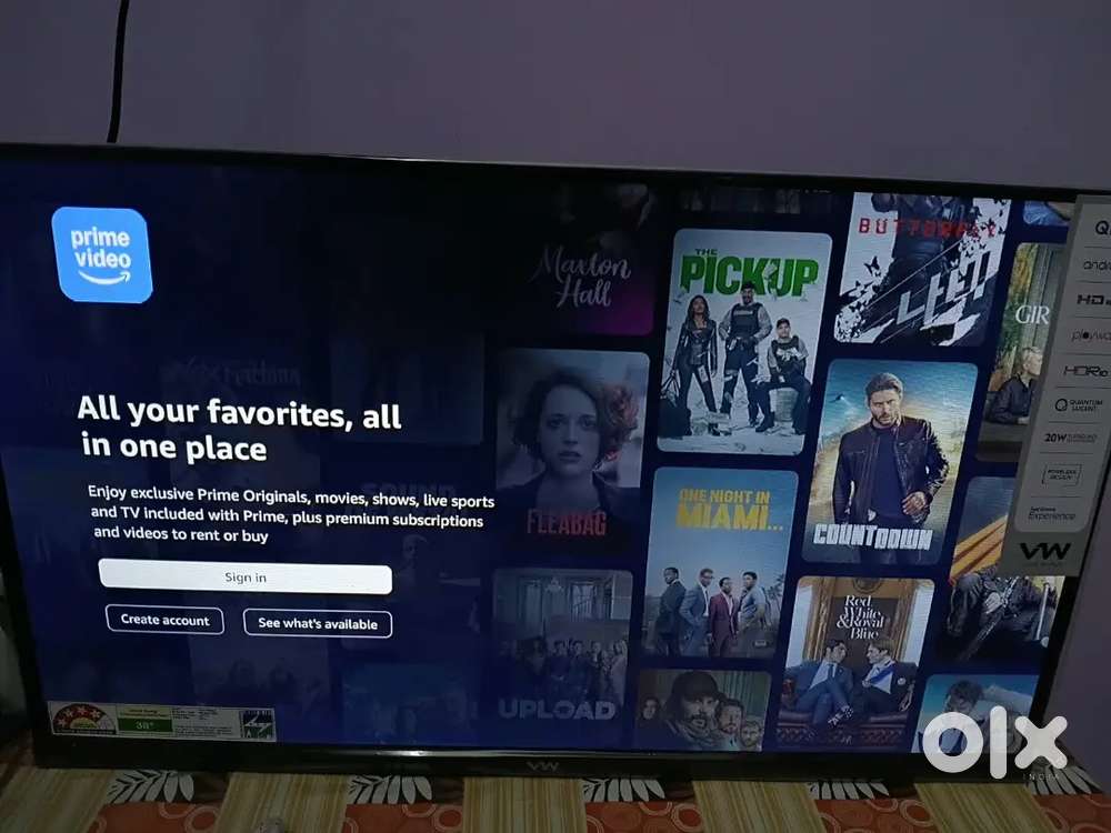 LED TV, Television, 32 inches display, android