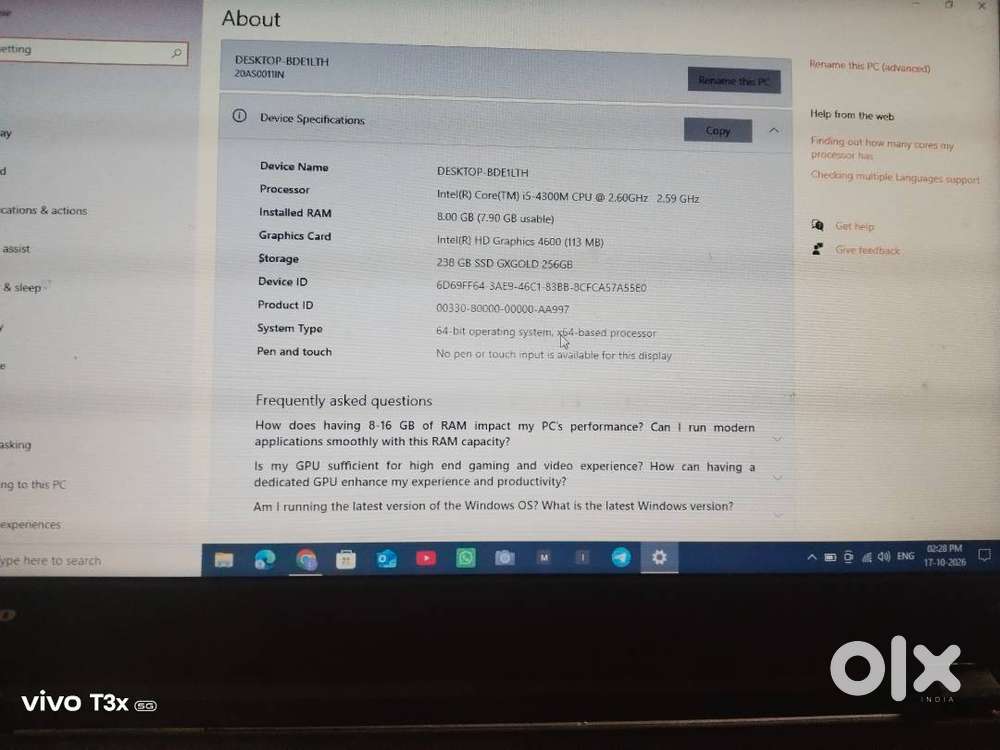 Brand lenovo ThinkPad windows 10 pro