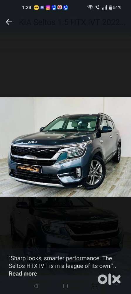 Kia Seltos 1.5 Htx At Petrol, 2022, Petrol