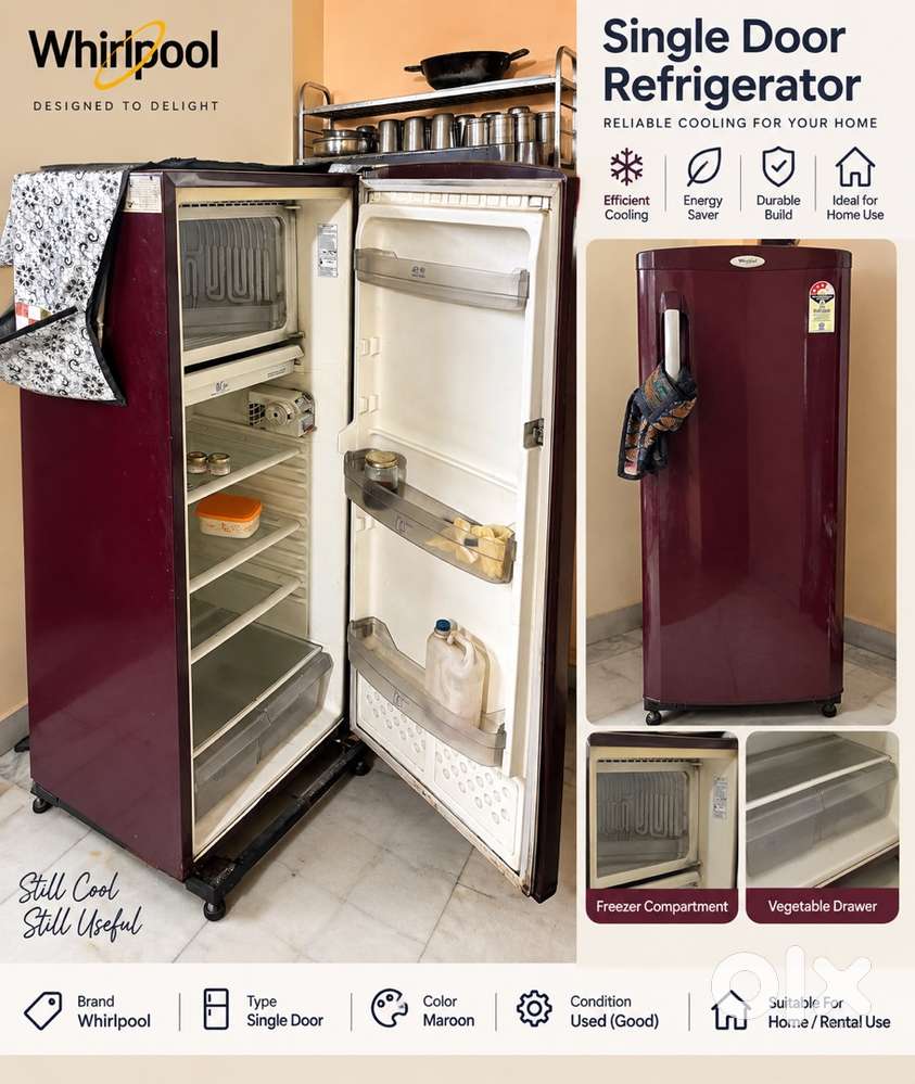 Whirlpool Single Door Fridge &ndash; Used | Old Model