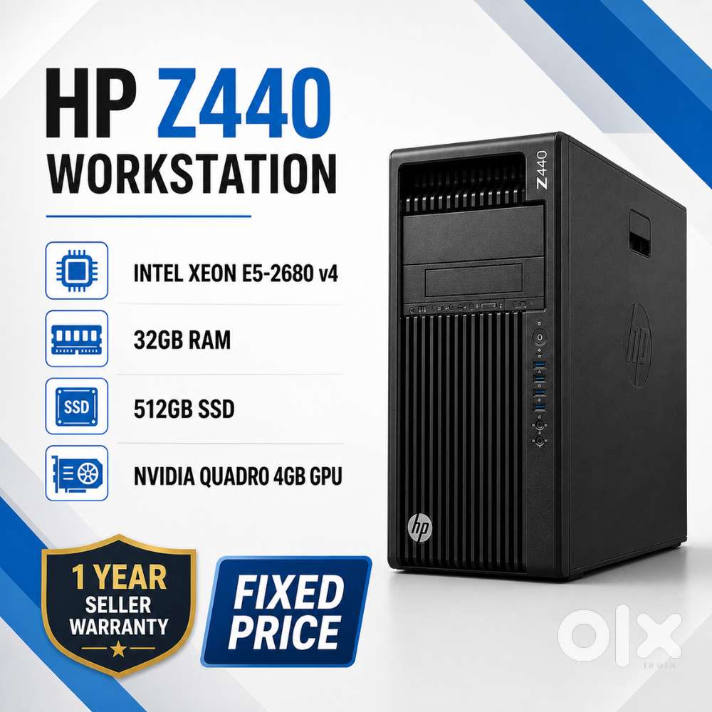 HP Z440 Workstation Xeon E5-2680 v4 32GB RAM 512GB SSD 4GB GPU