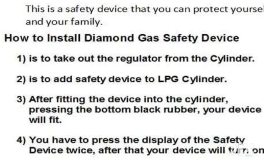 Domestic LPG cylinder safety device