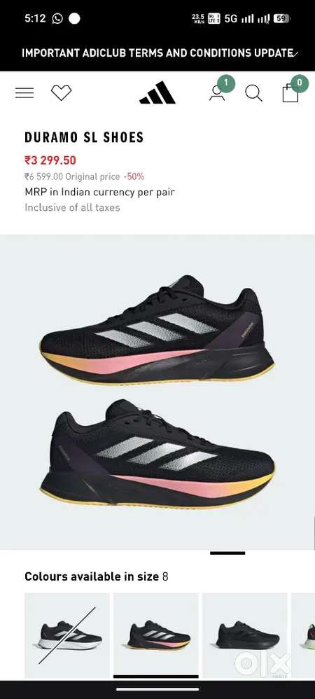 New Adidas Shoes - Buy & Sell Men's Fashion Items & Accessories Online in  India | OLX