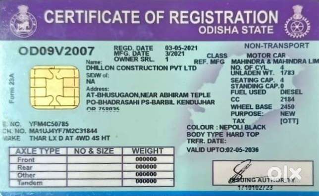 Mahindra Thar 1.5 Lx Hard Top Diesel At 4 Rwd, 2021, Diesel