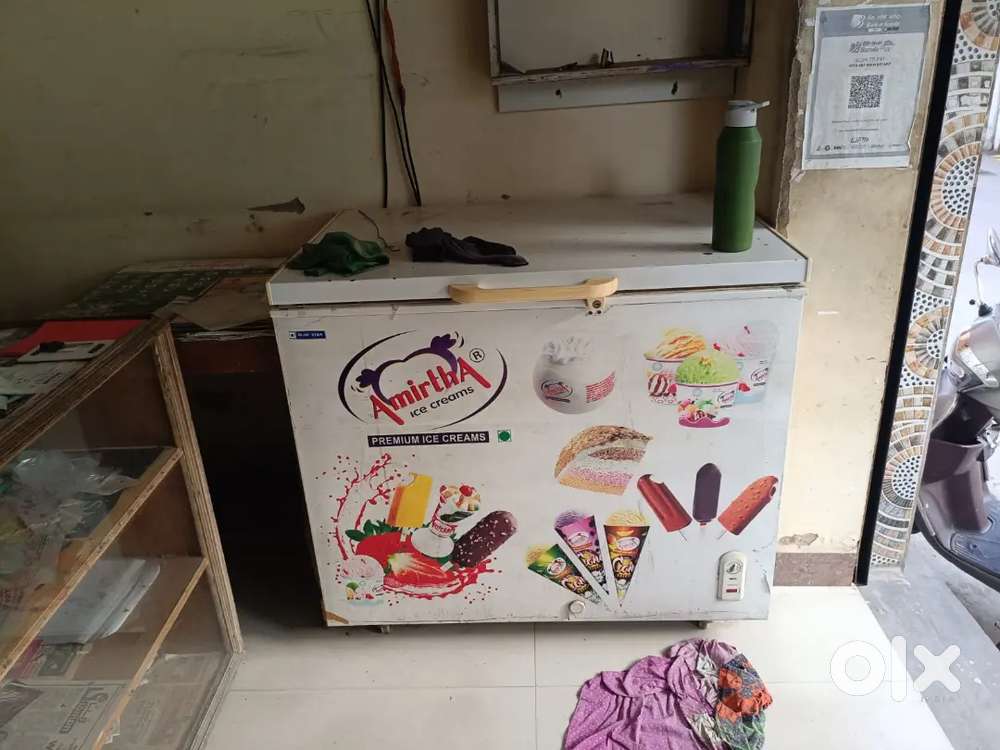 Deep freezer, show case and steel racks