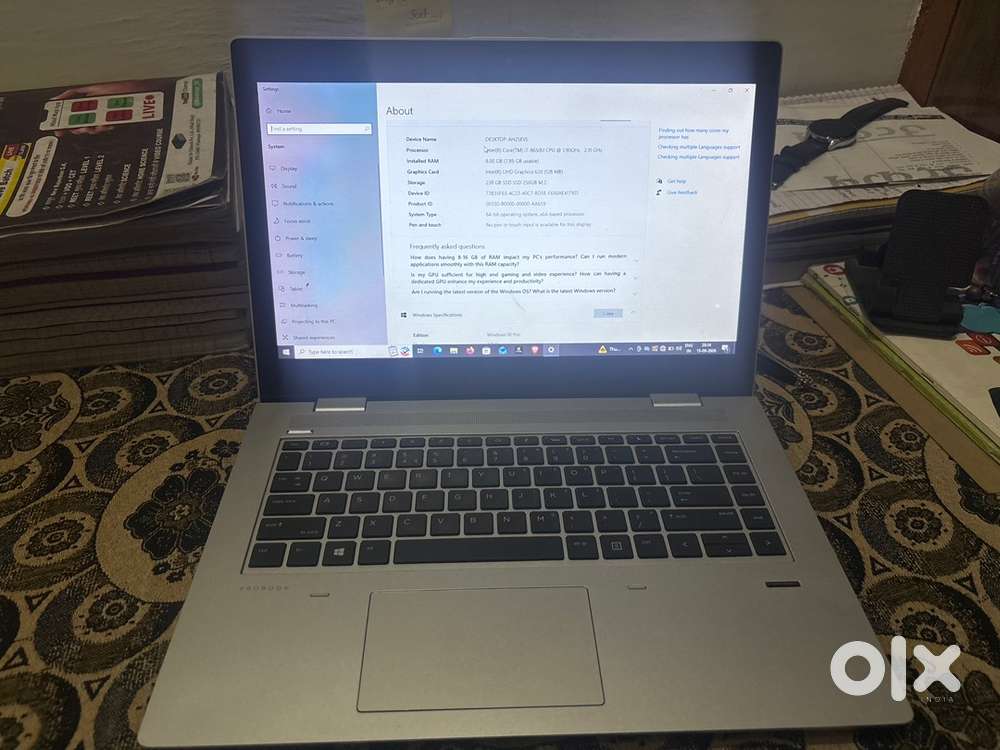 HP Laptop 8GB RAM 256GB SSD