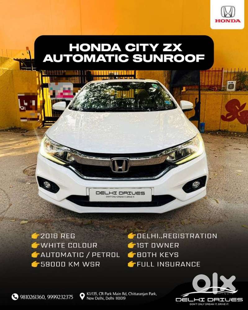 Honda City Zx Petrol Cvt, 2018, Petrol