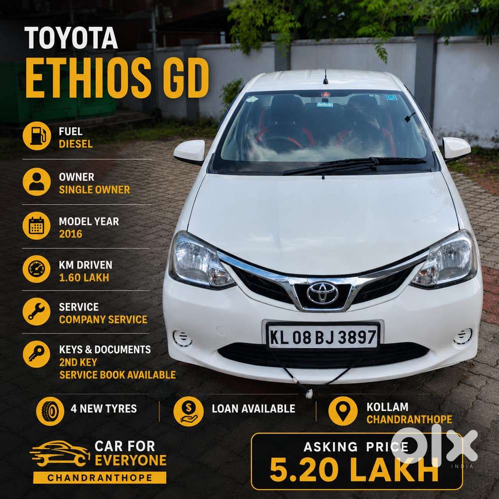 Toyota Etios Gd, 2016, Diesel