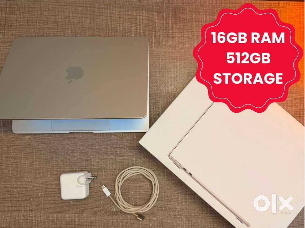 MacBook Air M2 13 inch 16GB RAM 512GB Starlight Box + Charger