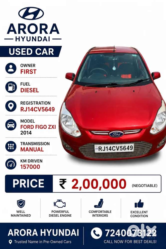 Ford Figo Diesel Zxi, 2014, Diesel