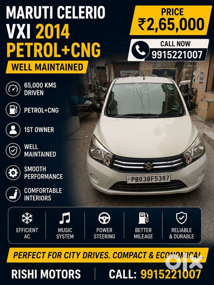 Maruti Suzuki Celerio 1.0 Vxi Cng Mt, 2014, Petrol