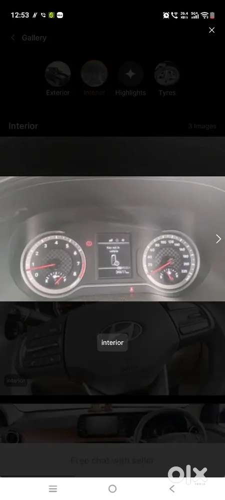 2023 Hyundai Aura Sx 1.2 Cng (manual)  First Owner  34,700 Km  Exce