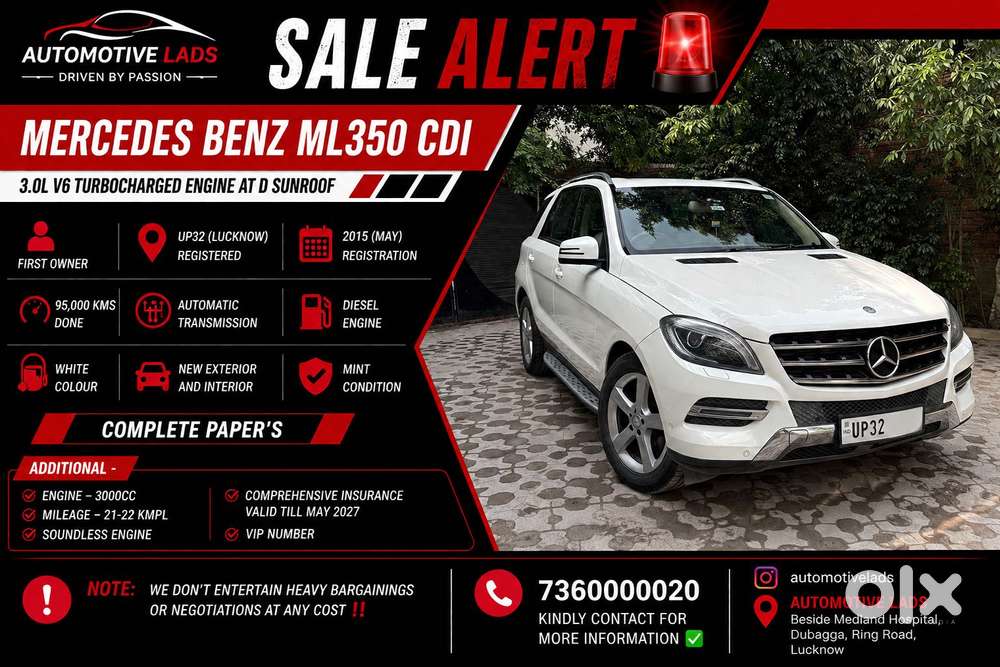 Mercedes-benz M-class Ml 350 Cdi, 2015, Diesel