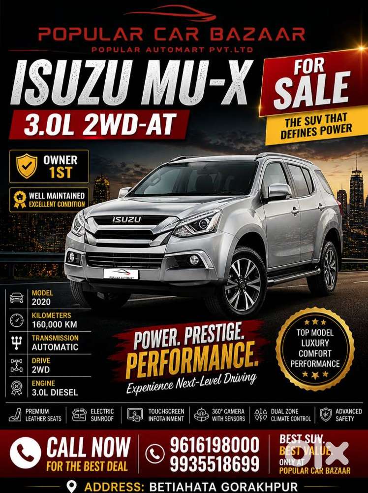 Isuzu Mu-x 4x2, 2020, Diesel
