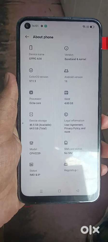 New condition phone oppo a54